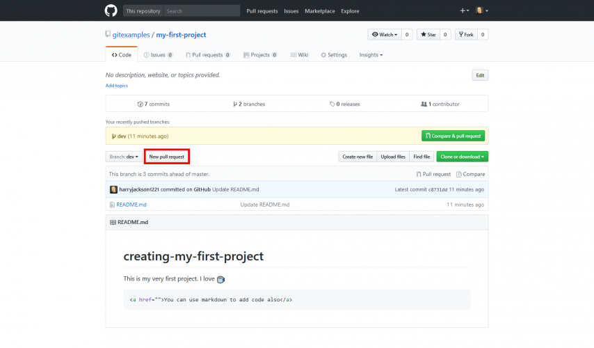 How to Create a Pull Request on a GitHub Repository