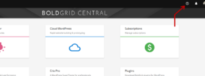 boldgrid central help icon